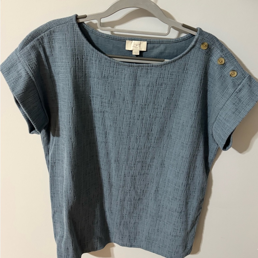 Blue Textured Women's Top